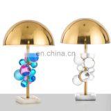 2020 Hot Sale Gold Metal Bedroom Marble Base Modern Quality Table Lamp thumbnail-2