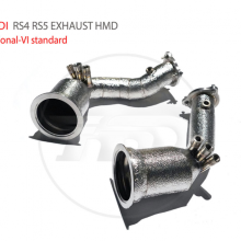 Exhaust Manifold Downpipe for Audi RS4 RS5 VI Standard Car Accessories With Catalytic Converter Header Whatsapp008613189999301 thumbnail-3