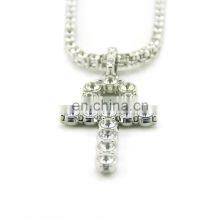 Hips Hop Hip-hop Multilayer Crucifix Clear Christ Cross Pendant Necklace thumbnail-2