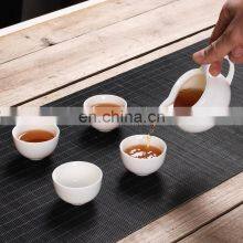 Chinese White Traditional Kung fu Ceramic Porcelain Tea Set thumbnail-4
