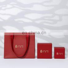 Luxury Custom Logo Cardboard Paper Jewellery Gift Box Red Customize Logo Jewelry Gift Packaging Box thumbnail-3