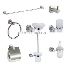 China home 6 pieces set toilet 304 stainless steel shower sanitary fittings and bathroom accessories