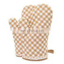 Factory Wholesale Microwave Barbeque Kitchen Insulation BBQ Heat Resistant Cotton Grill Oven Mitts Gloves thumbnail-3