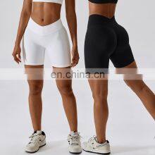 Athletic Wholesale Butt Lift V Shape Sportswear Yoga Shorts Sexy Customize Plus Size High Waist Sports Fitness Women Yoga Shorts thumbnail-4