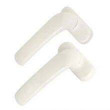 Square BEND Tubular Stainless Steel Brushed Door Handle on Square Rose With Escutcheon thumbnail-3