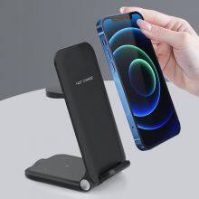 Wireless Charger Charging Station 3 in 1 Android Dock Clock Alarm for Phone and Watch and Earbuds thumbnail-2
