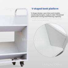 Bookstore Trolley | Heavy-Duty Steel Construction | V-Shape Platform & Smooth Finish | Retail Book Transport Cart thumbnail-3