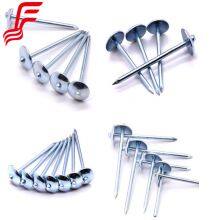 Galvanized 9G Steel Concrete Nails Umbrella Roofing Nails With Cap Smooth and Spiral Shank Types Iron Material thumbnail-4