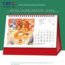 New-style 2024 Desk Calendar Printing Factory With 13 Sheets of Gold Stamping and Hollowing for Business Office. Customized by Chuxian Printing Factory thumbnail-3