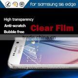 New Arrival Ultra Clear Screen Guard for Samsung Galaxy s6 Edge Transparent Protective Phone Film Free Sample