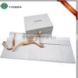 Luxury White Cardbaord Folding Gift Box With Ribbon Closure