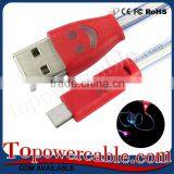 2016 New Premium High Quality LED Light-UP USB To Micro USB V8 Charging Cables thumbnail-3