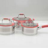 Stainless Steel Cookware With Silicon Lid and Handles (18/10,LFGB)