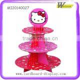 Custom Colorful Decorative Cardboard 3-Tier Cupcake Stand thumbnail-1