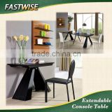 black modern extendable console table for living room