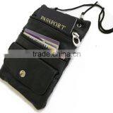 Cow Leather Passport Holder Card Holder Neck Pouch Wallet for Travel thumbnail-2
