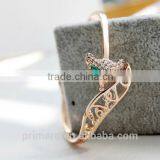 Genuine Austrian Crystals Gold Plated Fox Bangle Bracelet Jewelry thumbnail-3