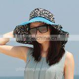 fashion summer women wide brim cloth hat with bowknot