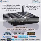 2G RAM DDR3 32GB SSD Preinstalled XBMC LINUX Mini ITX PC Intel i7 4500u Core HD4400 Graphics 3D 4K HD Supports WAKE-ON-LAN HTPC