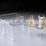 Clear Acrylic Stand Alone Advertising Display Stand