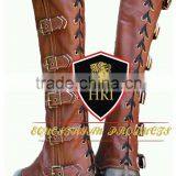 Leather Spainish Half Chaps&Gaiters / Horse Riding Geniun Leather Half Chaps / Horse Riding Natural Leather Half Chaps/Gaiters thumbnail-1