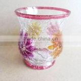 hot sale high quality crackle glass votive candle holders