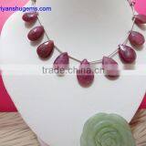 Ruby Faceted Long Pear