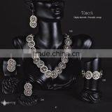 Ring Earring Bracelet Necklace Authentic Turkish Ottoman Design Jewelry Set Made in Turkey thumbnail-5