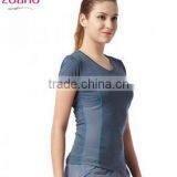 Wholesale Women Functional Fabric Sport Shirts /OEM Yoga Wear thumbnail-3
