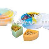 Food Storage Container With Cover(round)- 4 Pcs/ Set