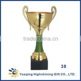 Hot sale high-end 38ABC gold competitions metal awards souvenir trophies trophy cup