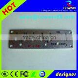 Hot Oval Shape Custom Etched Steel Name Plate With Stitch Holes thumbnail-3