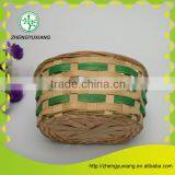 Green Bamboo Chip Woven Storage Basket thumbnail-5