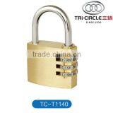 High Quality Tri-Circle Brass Combination Padlock TC-T1140 thumbnail-1