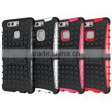 For HUAWEI P9 Armor CASE Heavy Duty Hybrid Rugged TPU Impact Kickstand ShockProof Case Tyre Case Robot Case Spide Case IP03
