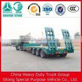 Chinese OEM 3 Axle 100T Low Bed Semi Trailer for Sale thumbnail-3