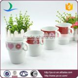 Manufacturer wholesale flower decal ceramic mug cup