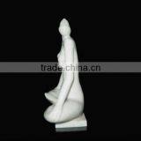 White Stone Abstract Carving Sculpture thumbnail-1