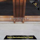 Custom Made Stainless Steel Glass Door for Building Entry Gate thumbnail-4