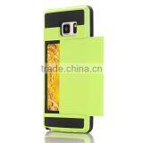 Slip Cover Card Slot Phone Case TPU + PC Phone Hull Protective Back Cover for Samsung Note 7 thumbnail-5