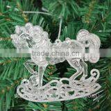 Acrylic Rocking Horse Figurines Christmas Ornaments Decorations thumbnail-1