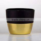 2017 Popular Elegant Black and Gold Decorative Glass Vase thumbnail-6