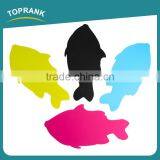 Toprank Hot Sale Kitchenware 1.8mm Thickness Colorful Durable Non-slip Fish Shape Cutting Board Mat Set PP Chopping Board thumbnail-1