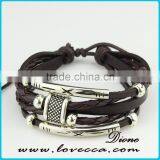 316L Stainless Steel Leather Bracelets for Men Braided thumbnail-4