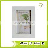 MDF Wood Display White Single Photo Frame With Triangle Hook thumbnail-1