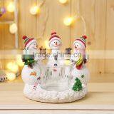 Custom Elegant Christmas White Snowman Cheap Candle Holders thumbnail-2