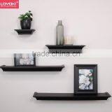 Set of 4 Wood Contemporary Floating Wall Shelf thumbnail-3