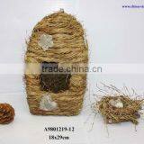 Straw Birdhouses for Garden Decor thumbnail-1