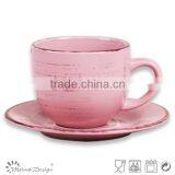 8OZ Stoneware Cup and Saucer/ceramic Coffee Cup and Saucer thumbnail-3