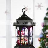 Battery Powered Black Plastic Lantern With LED Christmas Bauble Chain Light thumbnail-1